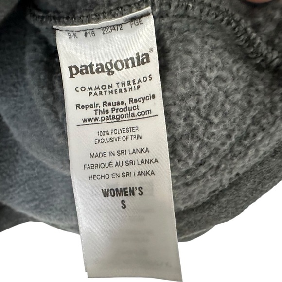 PATAGONIA Womens Better Sweater Peacoat Jacket Sz Small Gray Double Breasted - Picture 5 of 12